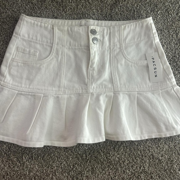 Pacsun White Ruffle Hem Skirt - Picture 1 of 3